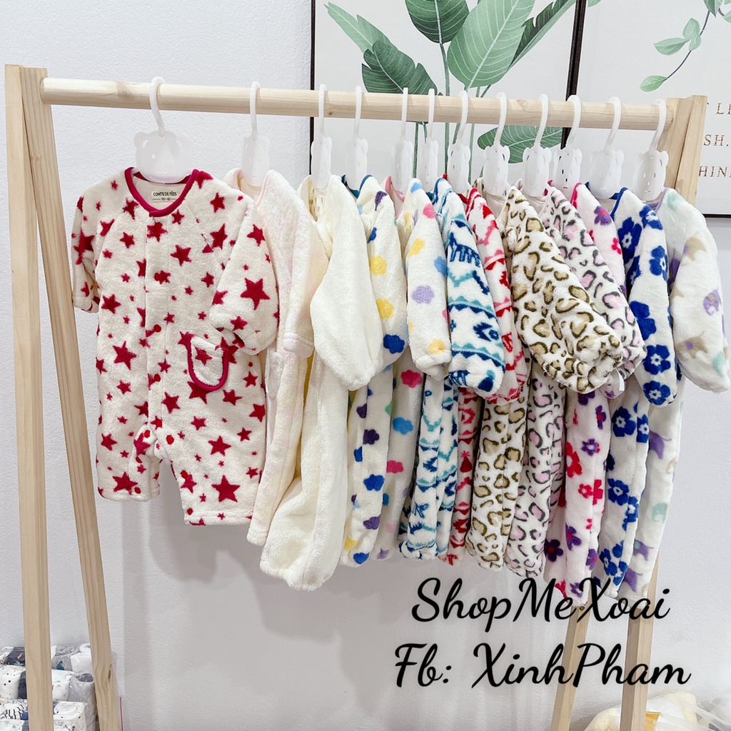 [Size 6M] [Chọn mẫu 1] BỘ LIỀN THÂN VẢI Nỉ cho bé xuất dư xịn size 6M(5-7kg)