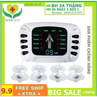 Freeship-hàng chính hãng máy xung điện, máy massage xung điện vật lý trị liệu 8 miếng dán ytk309b