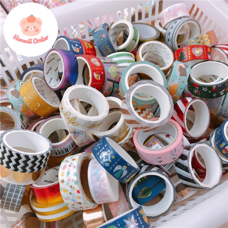 Washi tape bản 1,5cm siêu xinh giao ngẫu nhiên