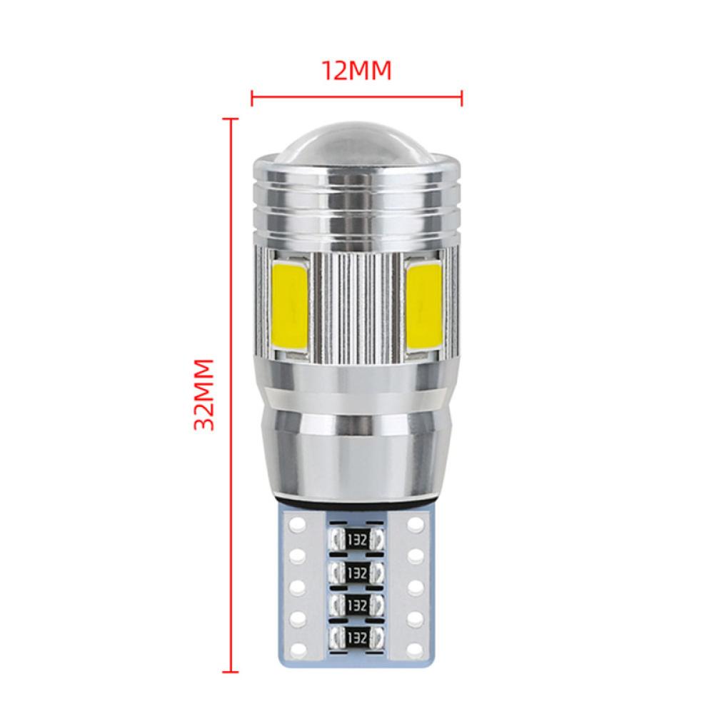 Set 2 Bóng Đèn LED T10 W5W 5630 6SMD 12V 6500K C8S5 Dành Cho Ô Tô