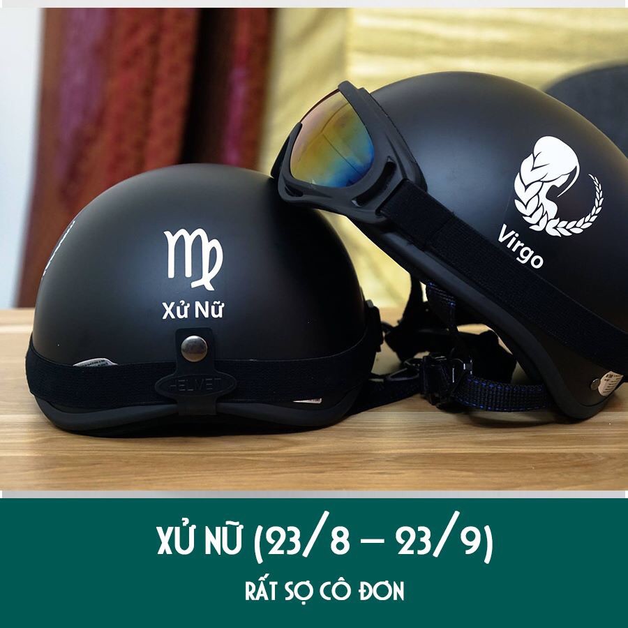XỮ NỮ KÈM KÍNH UV - nón bảo hiểm nữa đầu CUNG HOÀN ĐẠO kèm kính uv x400 mẫu mới - mũ bảo hiểm XỮ NỮ kèm kính uv x400