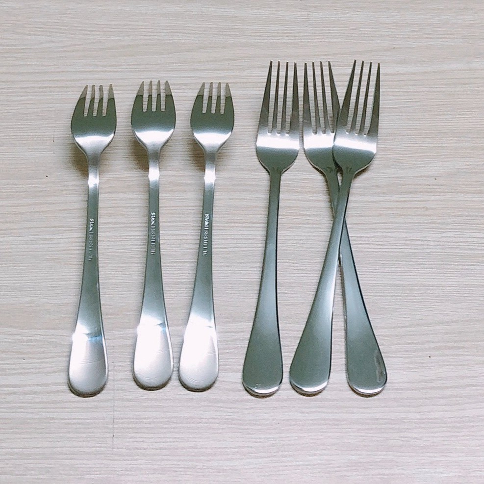 Nĩa / Dĩa Inox cao cấp 18-0 Hiệu SHN dài 20cm - Thép không gỉ sáng bóng