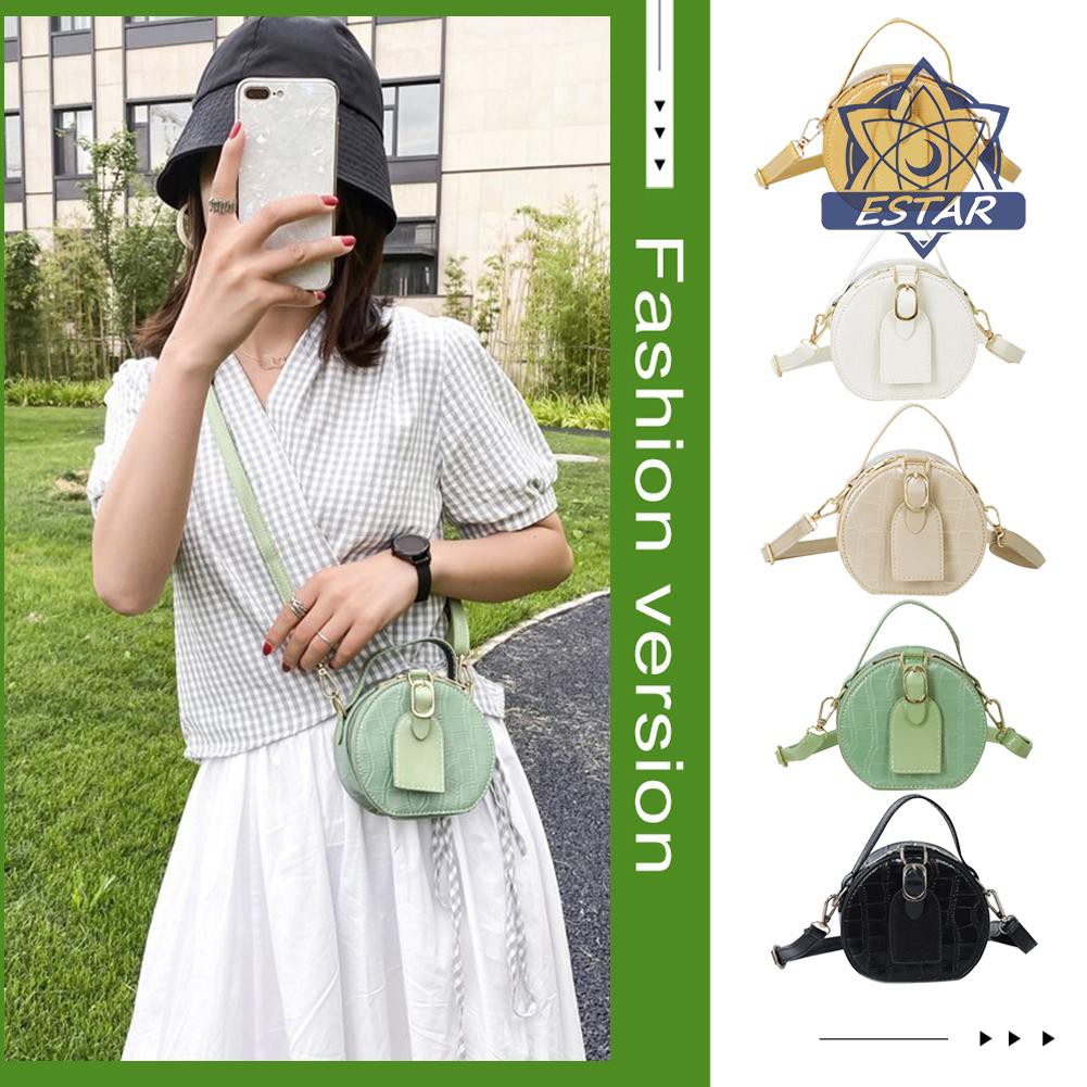 EE Alligator PU Crossbody Shoulder Bags Women Mini Round Messenger Handbags