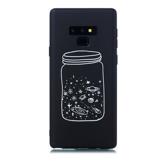 Ốp lưng nền đen nhám in hình cho điện thoại Samsung Galaxy Note 9