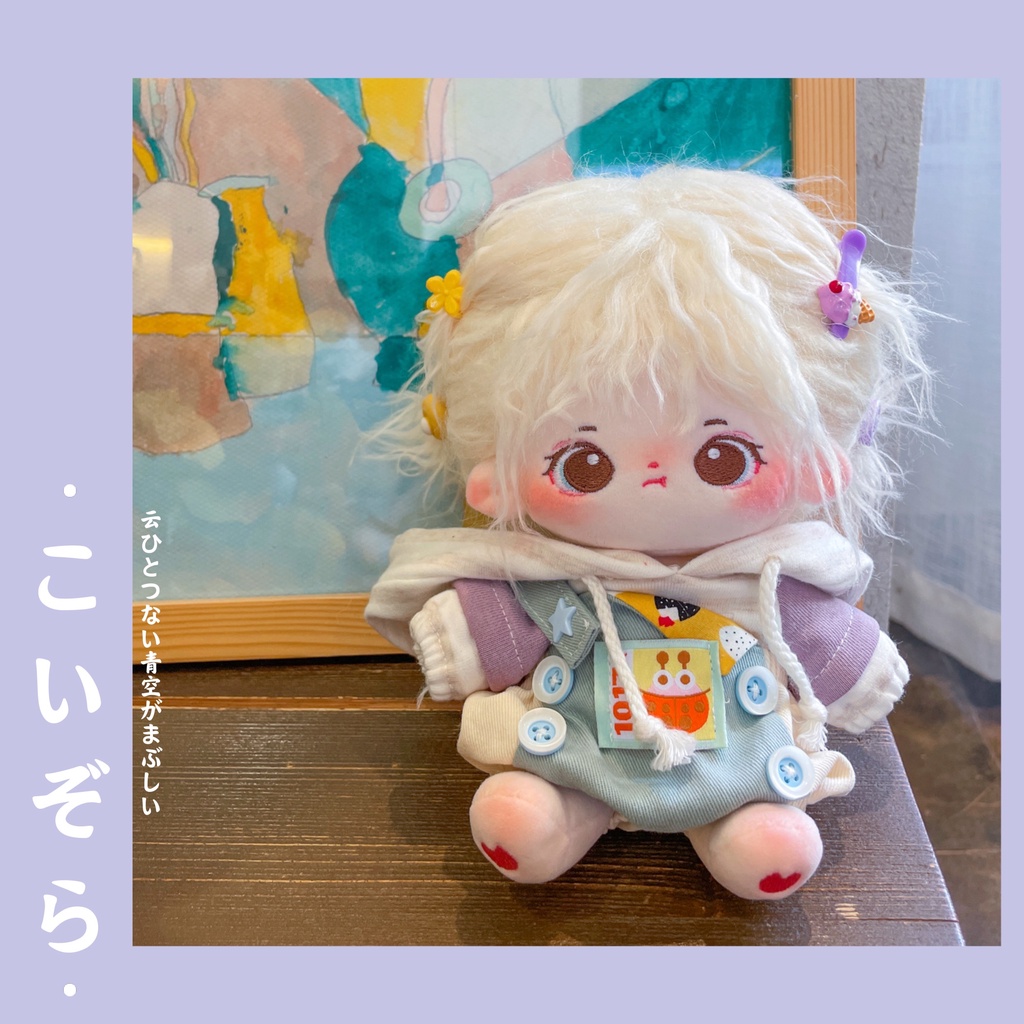 Bộ đồ Dậy Trễ cho bé doll 15cm 20cm