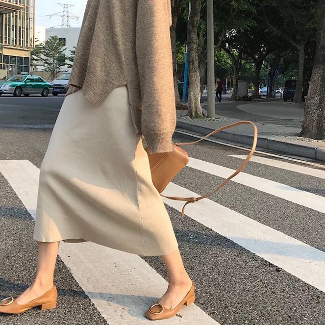 Chân Váy Dệt Kim Thời Trang Cho Nữ