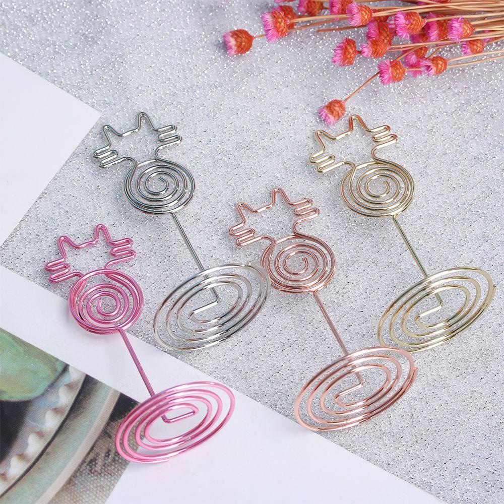 Set 1 / 5 Thẻ Bài Hình Hoa Hồng Ánh Kim|Kẹp Giấy Hình Mèo Dễ Thương