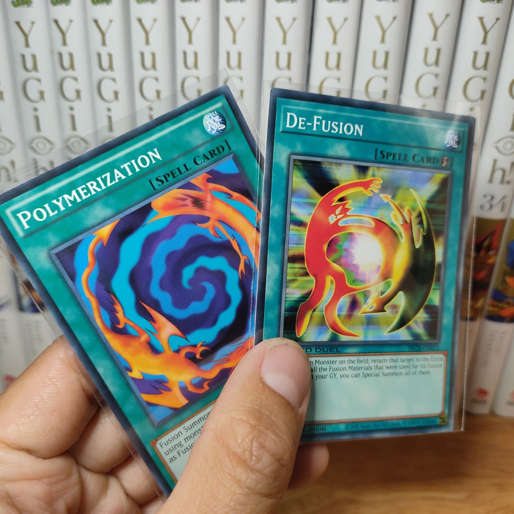 Thẻ bài yugioh chính hãng set bài phép Polymerization và De-Fusion– Common