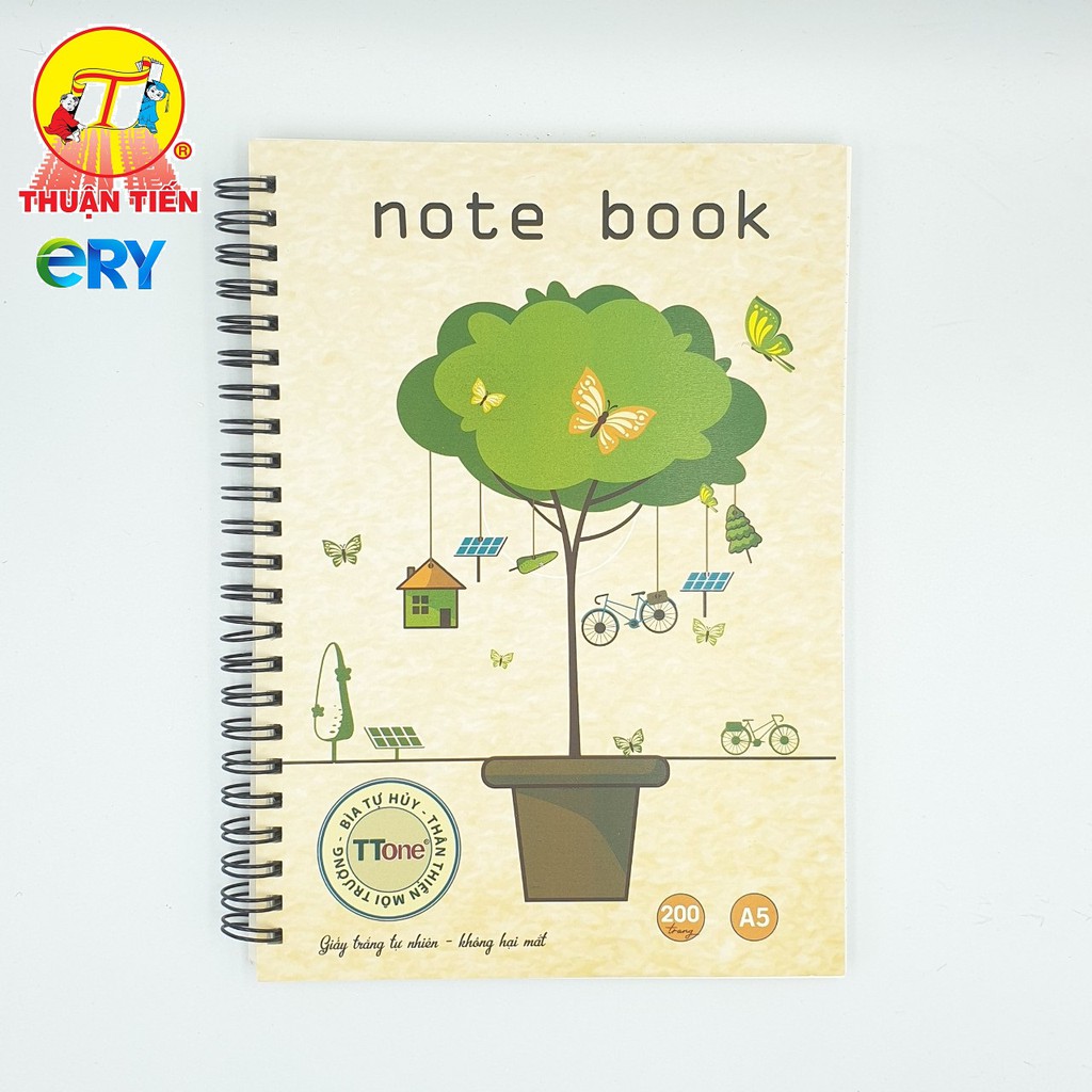 Notebook A5 - Sổ lò xo bìa tự hủy TTone Thuân Tiến, sản phẩm chất lượng cao và được kiểm tra kỹ trước khi giao hàng