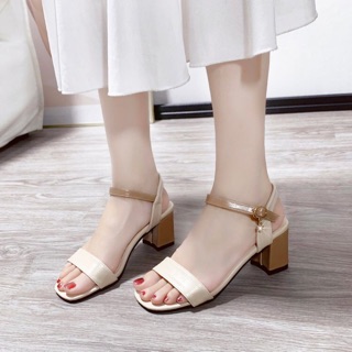 [CÓ SẴN] Sandal đế cao quai ngang