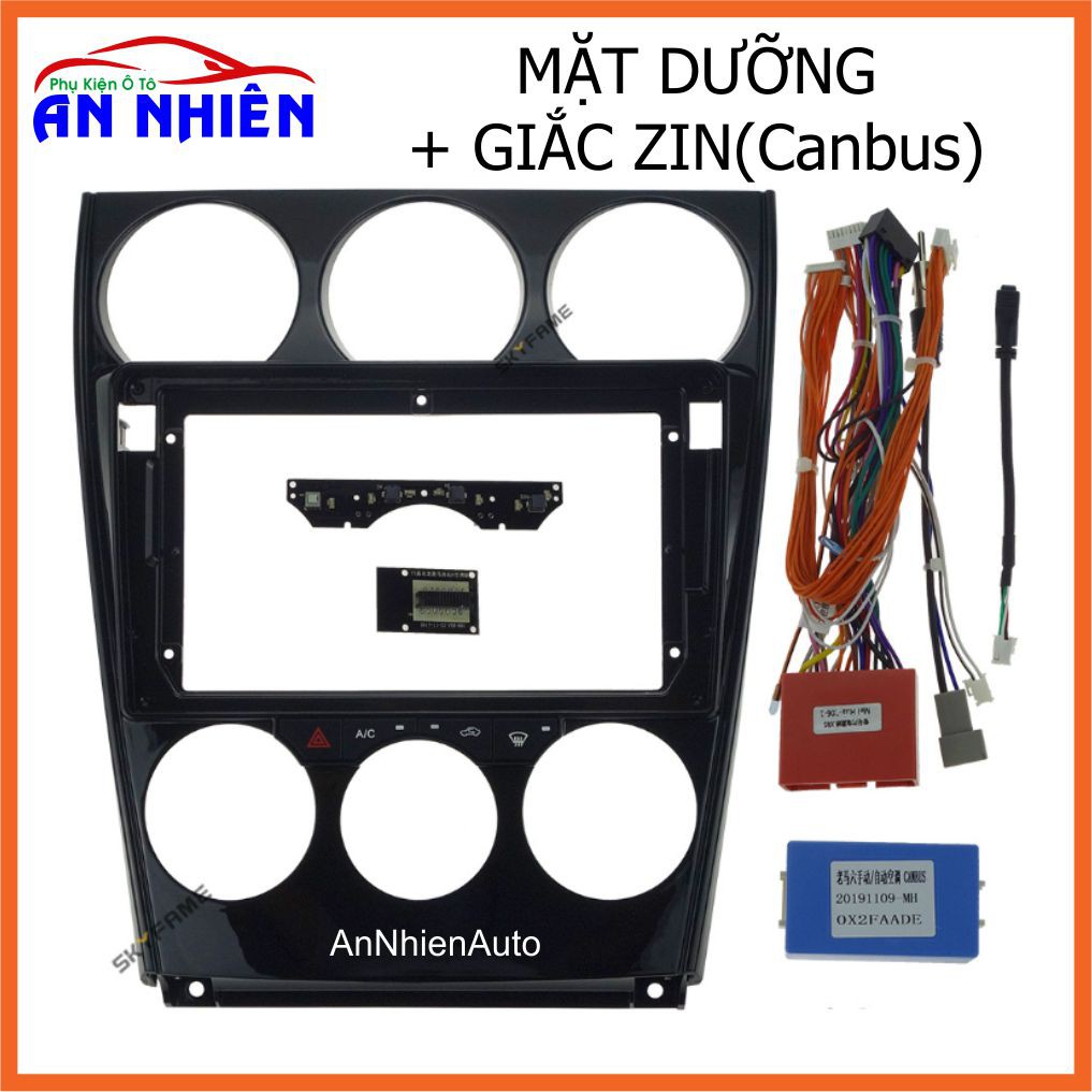 Màn Hình 9 inch Cho Xe MAZDA6 (2004-2012) - Màn Hình DVD Android Tặng Kèm Mặt Dưỡng Giắc Zin(Canbus) Cho Mazda