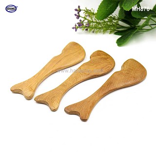 COMBO 2 Dụng Cụ chuyên dụng Mát xa ngón tay, cạo gió ấn huyệt bằng Gỗ thơm hình cá mập - MH876 - HAHANCO