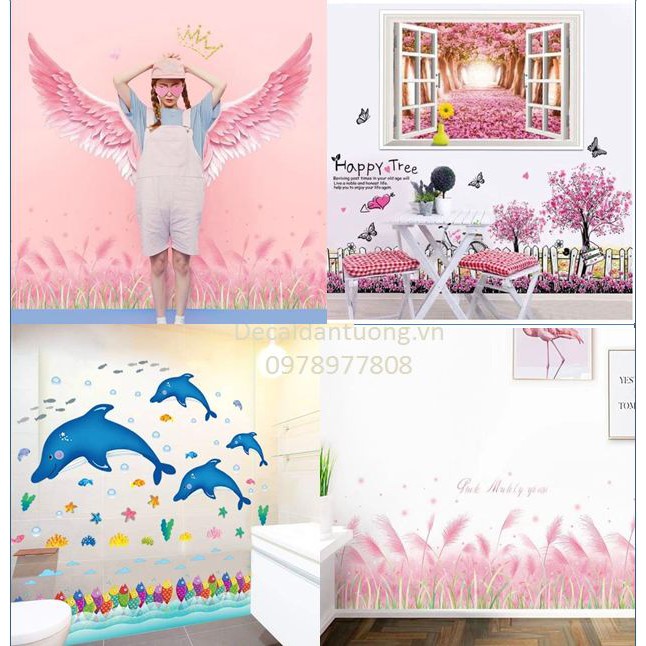 [Siêu rẻ] 20 combo decal dán tường đẹp