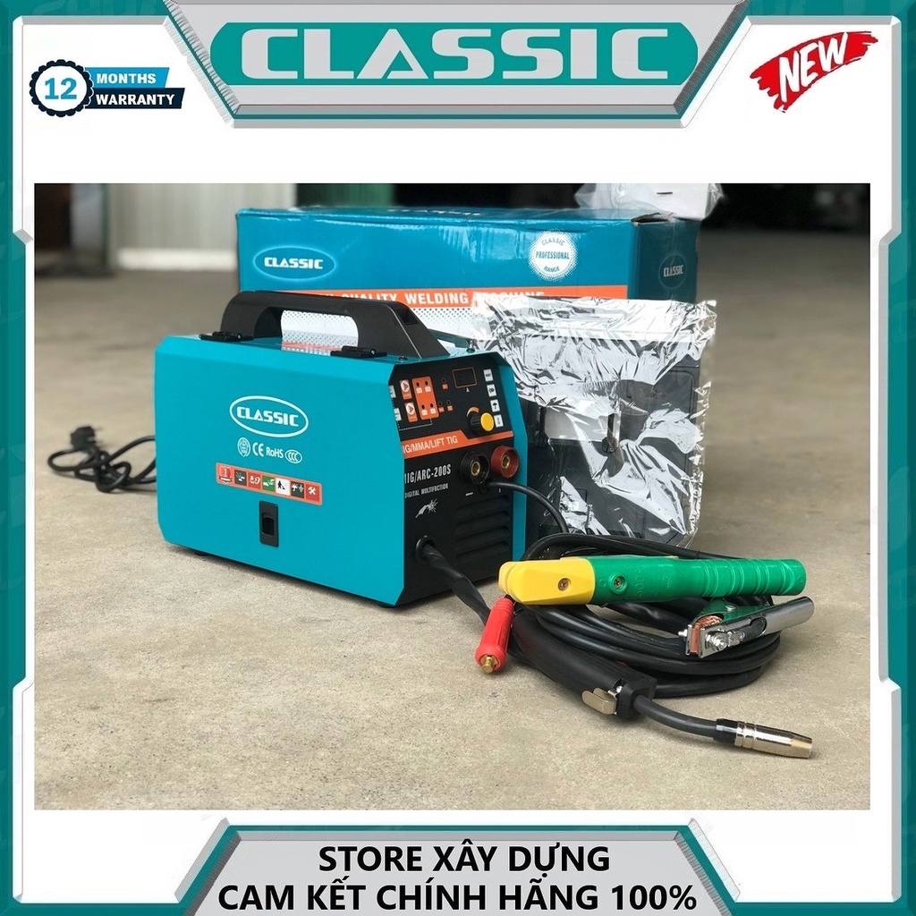 Máy hàn MIG Classic MIG/ARC-200S - 10kg, 220V, Hàn Mig & Que, LED Display