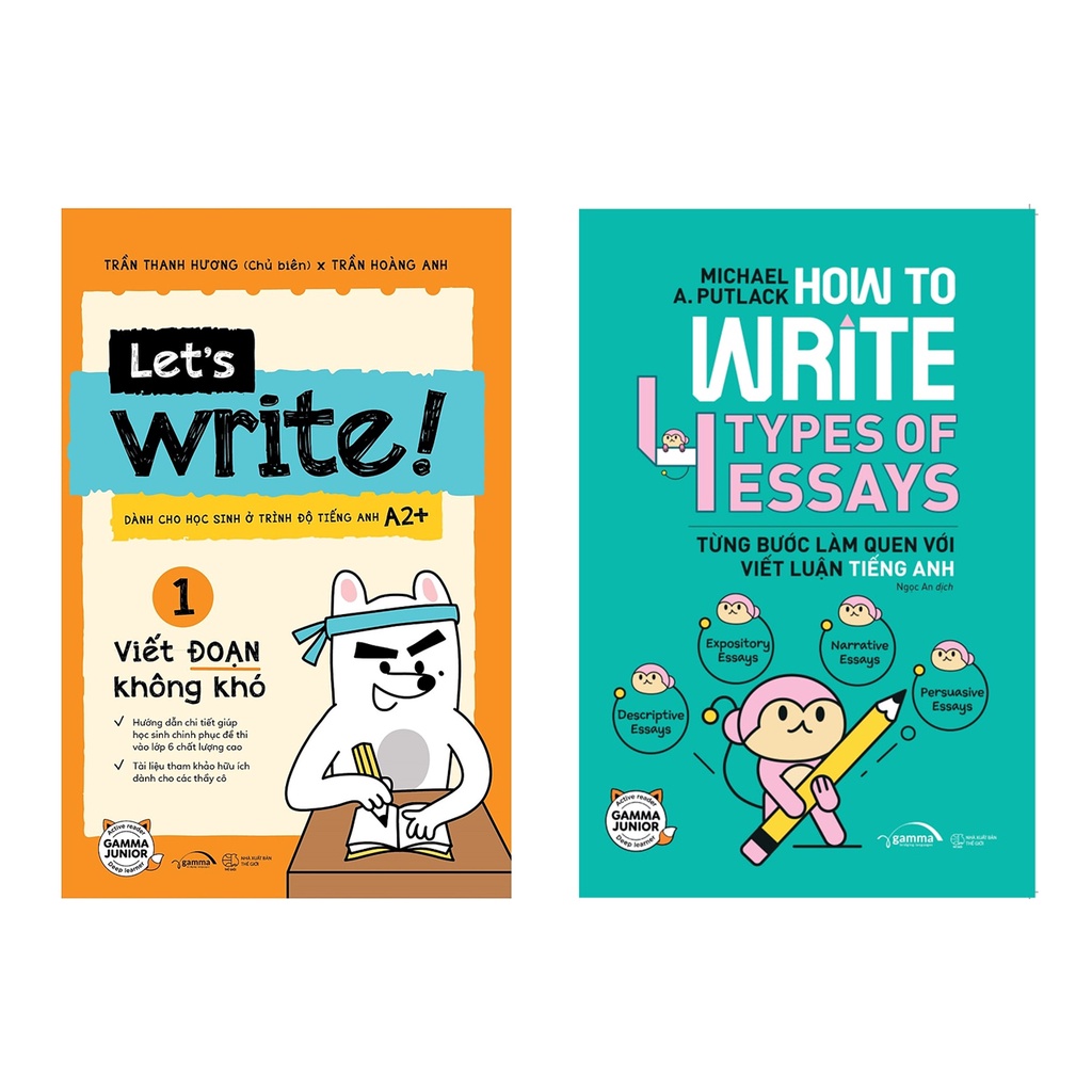 Sách Combo: Let’s Write! Viết Đoạn Không Khó + How To Write 4 Types Of Essays Từng Bước Làm Quen Với Viết Luận Tiếng Anh