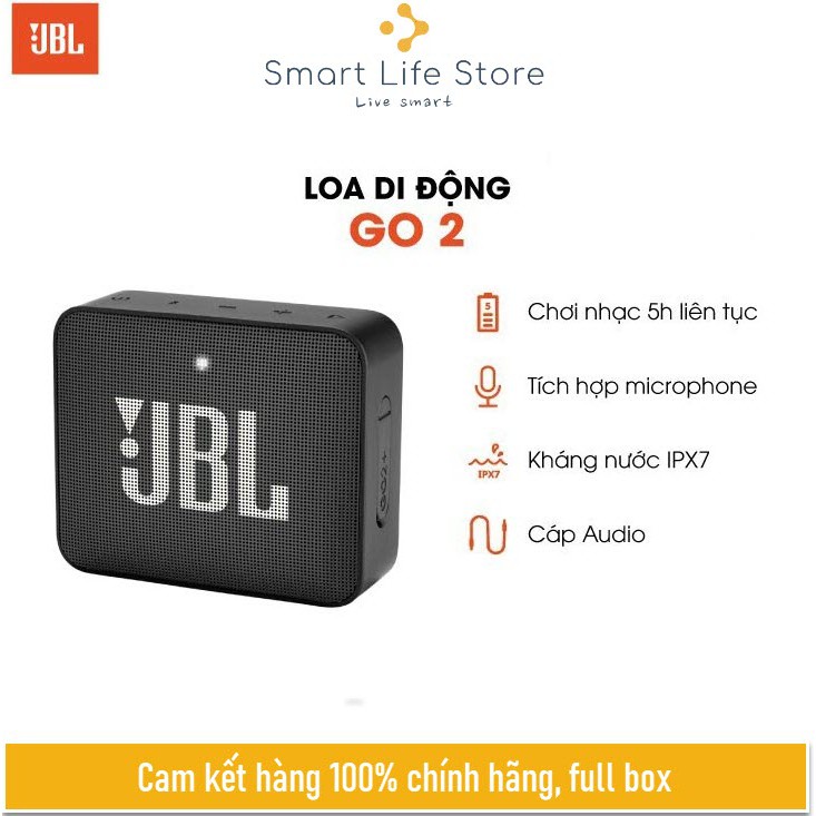 [HÀNG CHÍNH HÃNG] - Loa Bluetooth JBL GO 2 FULL BOX