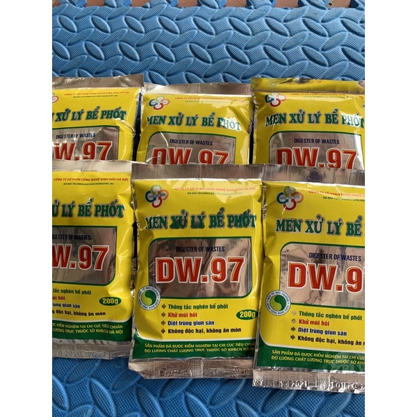 MEN XỬ LÝ BỂ PHỐT DW97, Thông tắc nghẽn bồn cầu WC, Khử mùi, Diệt trùng
