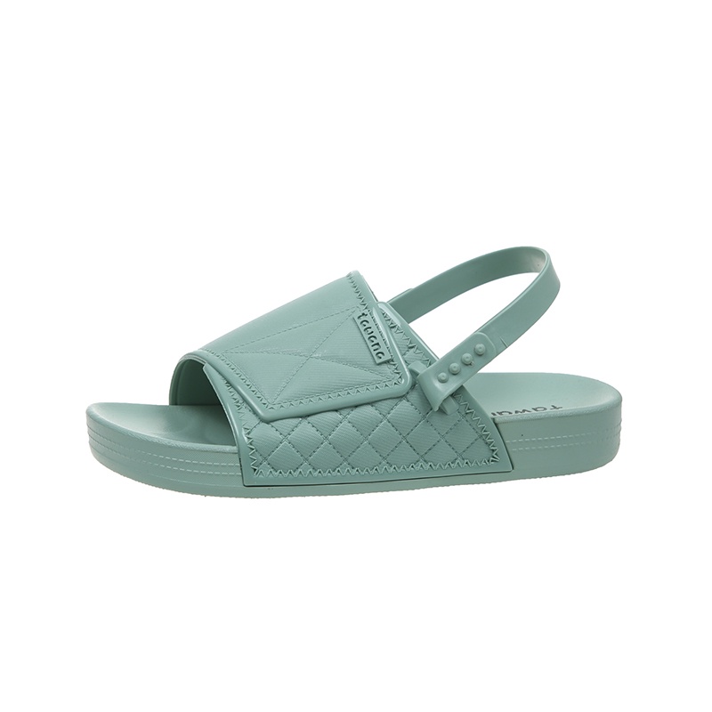 Dép đi biển IELGY đế bằng họa tiết kẻ sọc thoải mái thời trang cho nữ