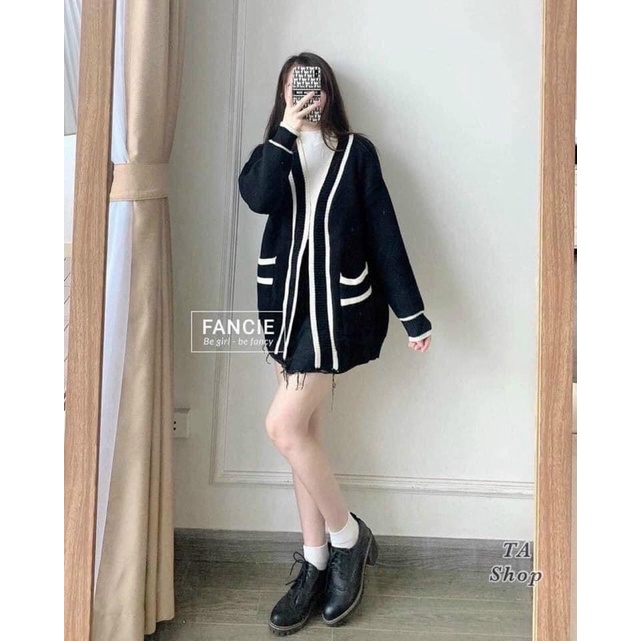 Áo len cadigan phối viền hàng Quảng Châu loại 1💥Free ship | BigBuy360 - bigbuy360.vn