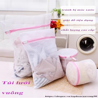 Túi lưới vuông bảo vệ quần áo tiện dụng khi giặt cỡ lớn 5 x 6