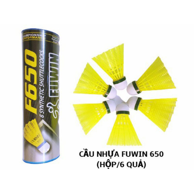 Cầu lông nhựa FUWIN 650 độ bền cao- chất lượng tốt(1 hộp 6 trái)