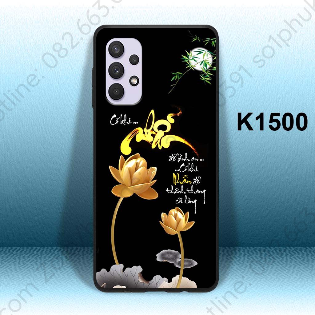 Ốp lưng kính chống bể Samsung Samsung A32 (4G,5G),  A23 , A53 5G , A52 (4G,5G) in hình thời trang thư pháp