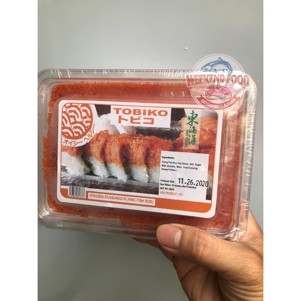 [Hàng chuyên dùng] Trứng cá chuồn Tobiko nhiều màu - Hộp 500 gram