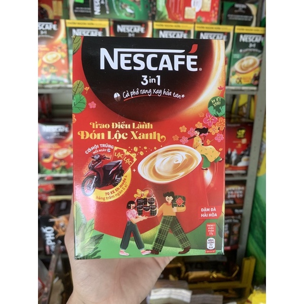 Cà phê rang xay hòa tan Nescafé 3in1 đậm vị cà phê (Hộp 20 gói x 17g)