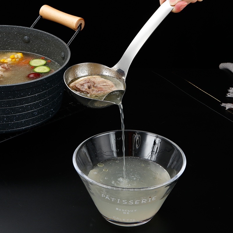 Muỗng canh lọc dầu mỡ Inox 304, muôi vá giá múc canh/bảo vệ sức khỏe không lo bị béo thoả sức ăn/dụng cụ lọc dầu mỡ