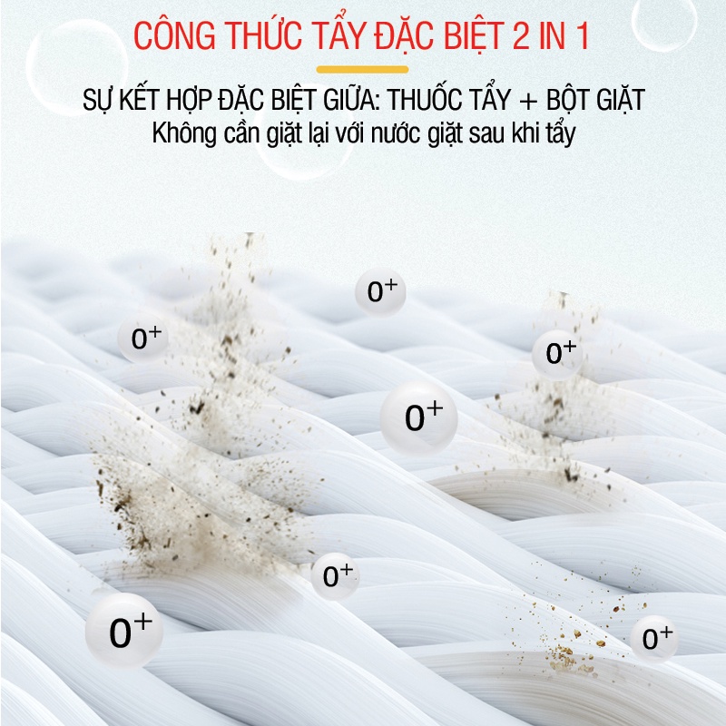 Tẩy trắng quần áo Freeme, không mùi, tẩy mốc, nhựa cây, ố vàng trên quần áo - Nhập khẩu Hàn Quốc