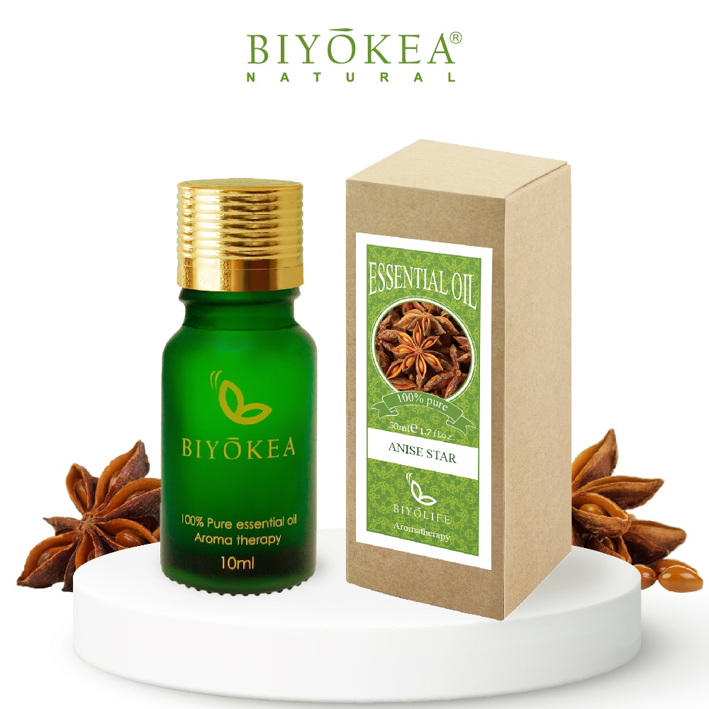 Tinh Dầu Hoa Hồi Biyokea Giúp Thơm Phòng, Đuổi Muỗi, Giảm Stress, Mất Ngủ Đạt Chuẩn Quốc Tế CGMP