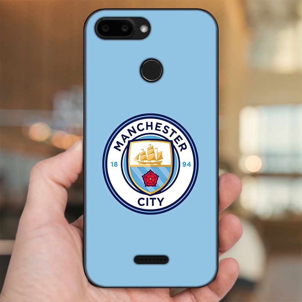 Ốp lưng Xiaomi Redmi 6 viền đen in hình Manchester City MC