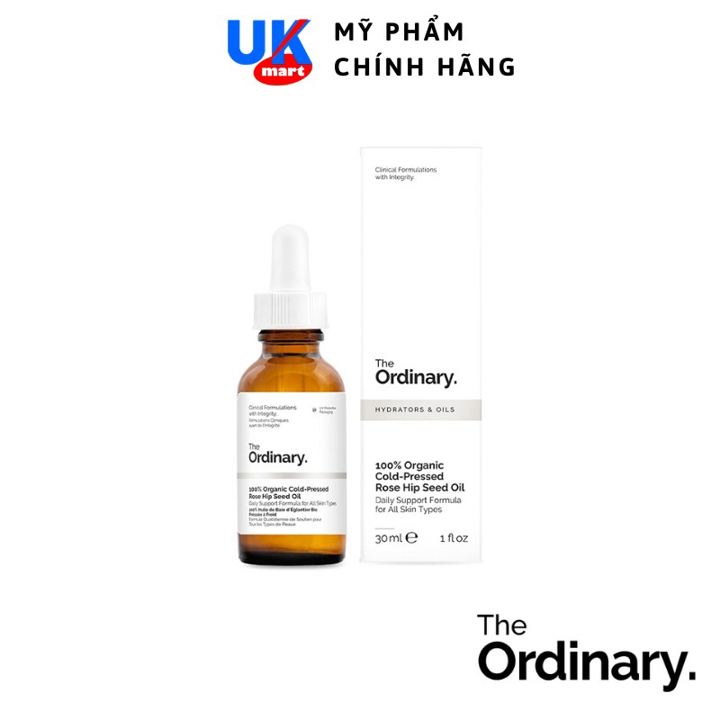 Tinh Dầu Dưỡng Ẩm Mịn Da The Ordinary 100% Organic Cold-Pressed Rosehip Seed Oil 30ml