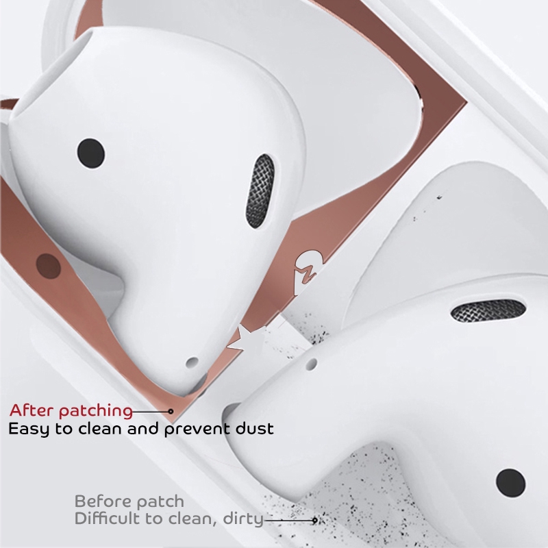 Miếng dán chống bụi cho hộp sạc tai nghe Apple Airpods