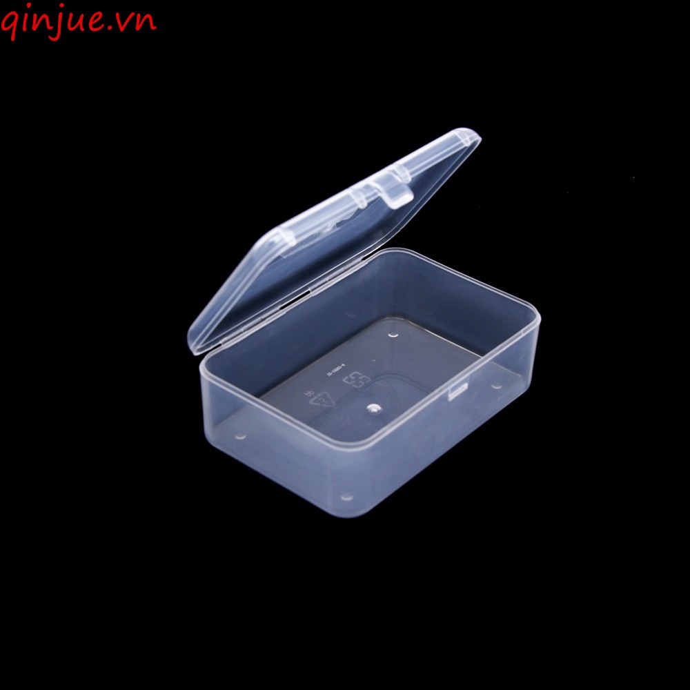 1pcs Transparent Plastic Storage Box Clear Square Multipurpose Display Case Top