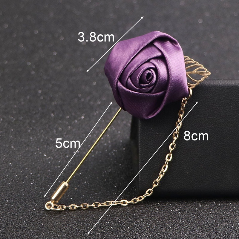 Ghim Cài Áo Hình Hoa Hồng Vàng Thời Trang Cho Nam