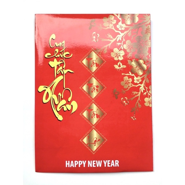 [Mã LIFEBOOK1 giảm 30K đơn 150K] Set 10 túi đựng quà Tết, túi đỏ Chúc mừng năm mới