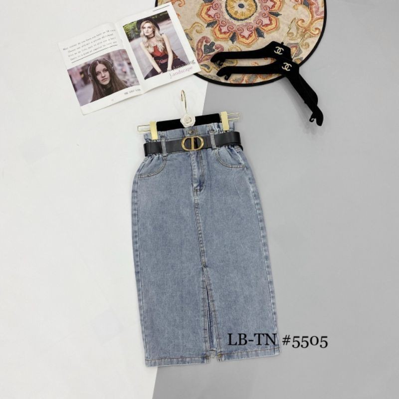 CHÂN VÁY JEAN🍀CHÂN VÁY BÒ DÁNG DÀI CẠP CAO LƯNG THUN CO GIÃN MIX ĐỒ SIÊU ĐẸP | BigBuy360 - bigbuy360.vn