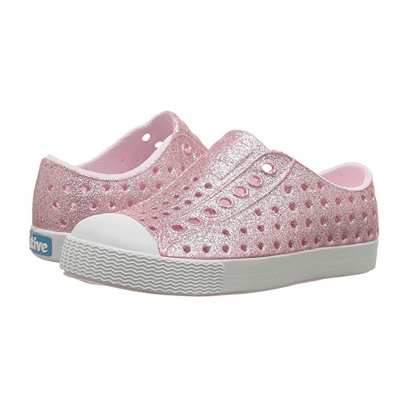 Giày Native kim tuyến loại A NA07 trang điểm thích hợp cho bé gái+free 2 cài dép+ dây giày tự chọn-ph