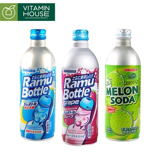 Soda Sangaria Nhật Bản các vị 500ml chai nhôm