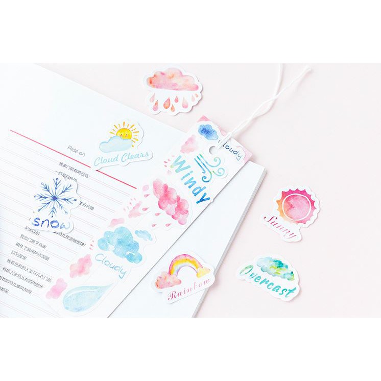 Bộ 45 Sticker Hàn Quốc hình Bầu Trời dán trang trí E22