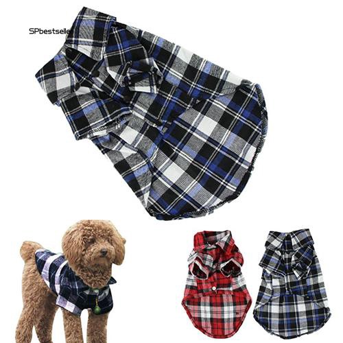 Áo kẻ sọc vuông đáng yêu dành cho chó cưng size XS S M L
