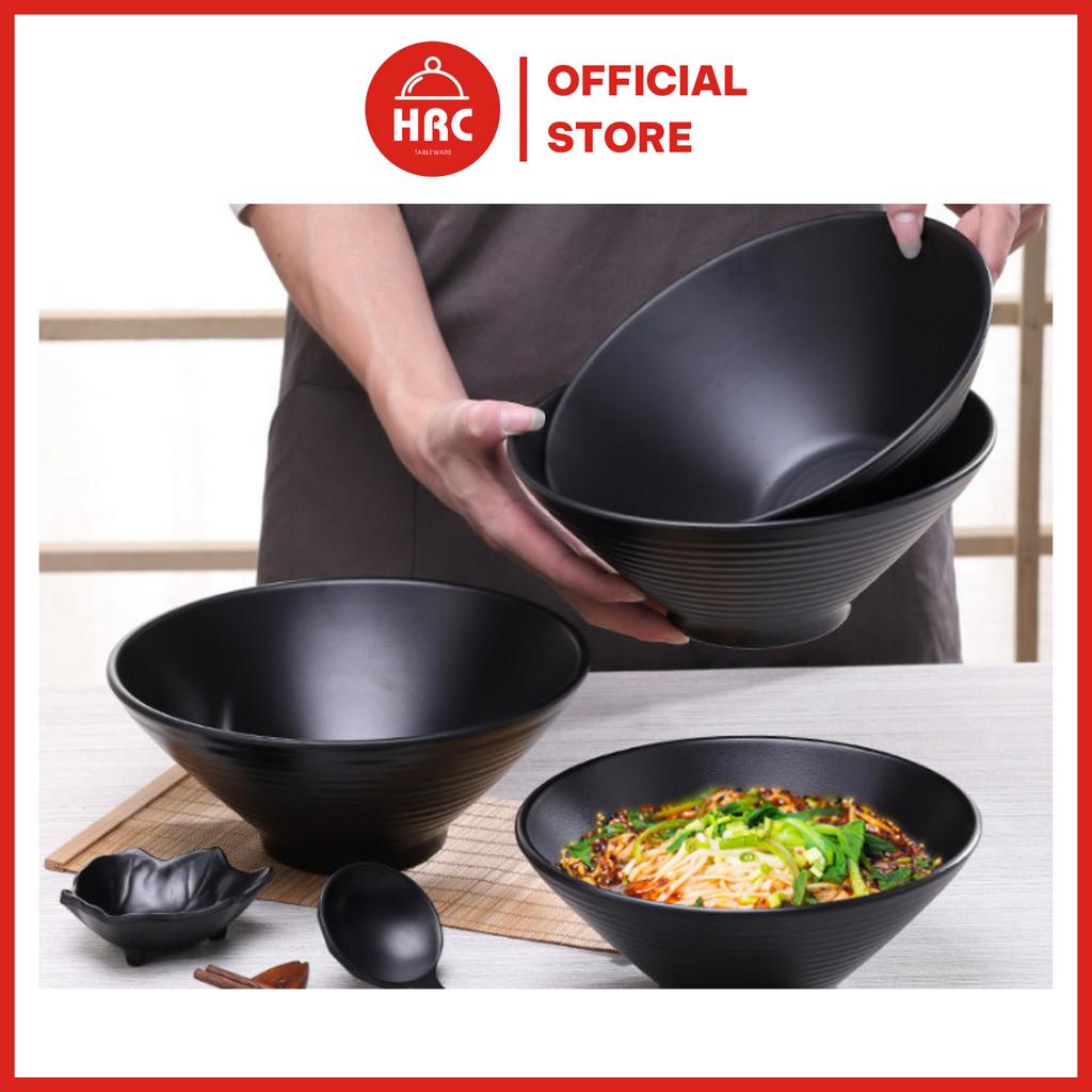 Bát đựng chè, tô nhựa melamine tròn đựng phở, canh, bún có vân ở ngoài cao cấp kiểu dáng sang trọng
