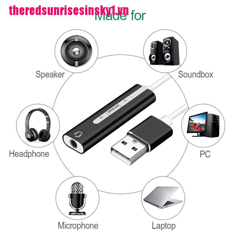 (3C) Giắc Chuyển Đổi Từ 1pc Usb Sang 3.5 mm Stereo Audio Audio Adapter Card