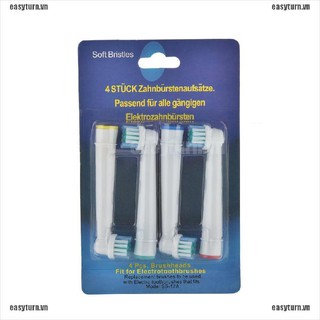 Set 4 đầu bàn chải đánh răng điện EB17-4 thay thế cho Braun Oral B