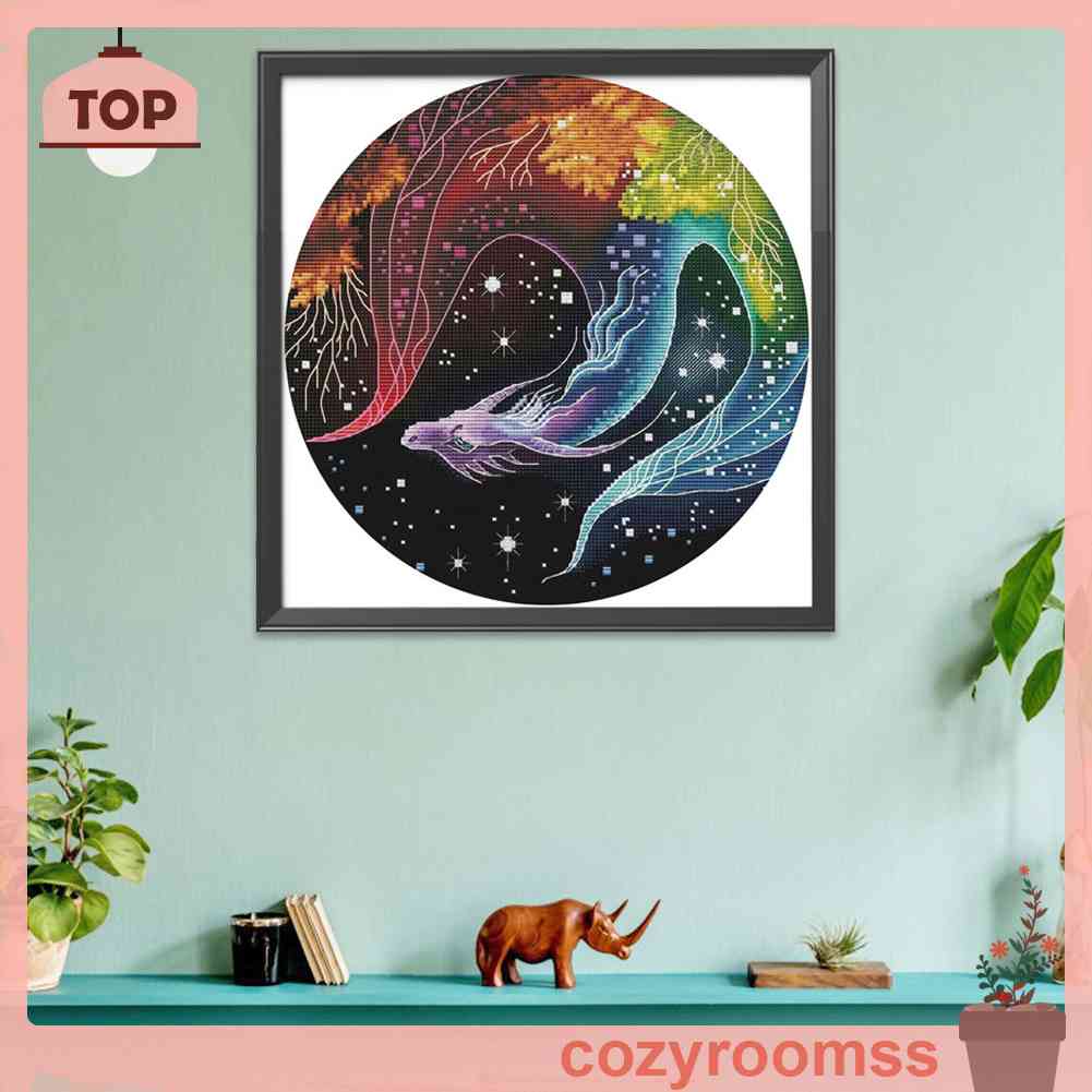 Bộ Tranh Thêu Chữ Thập Hình Rồng 3 Chiều Bằng Cotton 11CT DIY