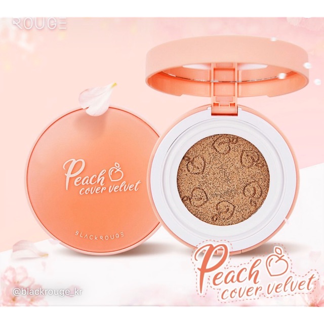 PHẤN NƯỚC BLACK ROUGE PEACH COVER VELVET CUSHION