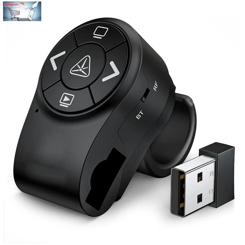 Thiết Bị Trình Chiếu Không Dây Bluetooth RF 2.4GHz Có Thể Sạc Lại Nhẫn PPT