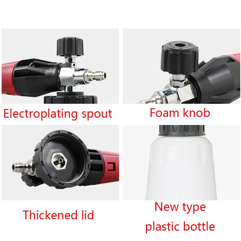 Bộ bình xịt bọt tuyết rửa xe hơi 1L kèm đầu vít 1 / 4