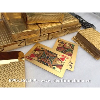 Bộ bài tây mạ vàng 24k